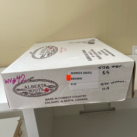 NWT Alberta Boot Brown Cowhide Leather Cowboy Western Boots Women Size 10.5 US - Picture 5 of 6